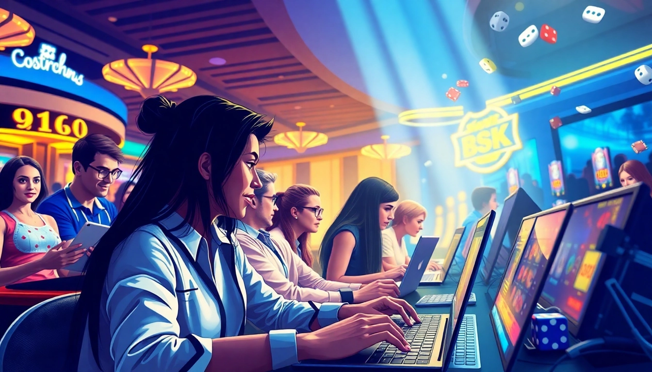 Exciting online gaming experience at dittytalk.com with diverse players enjoying casino games.