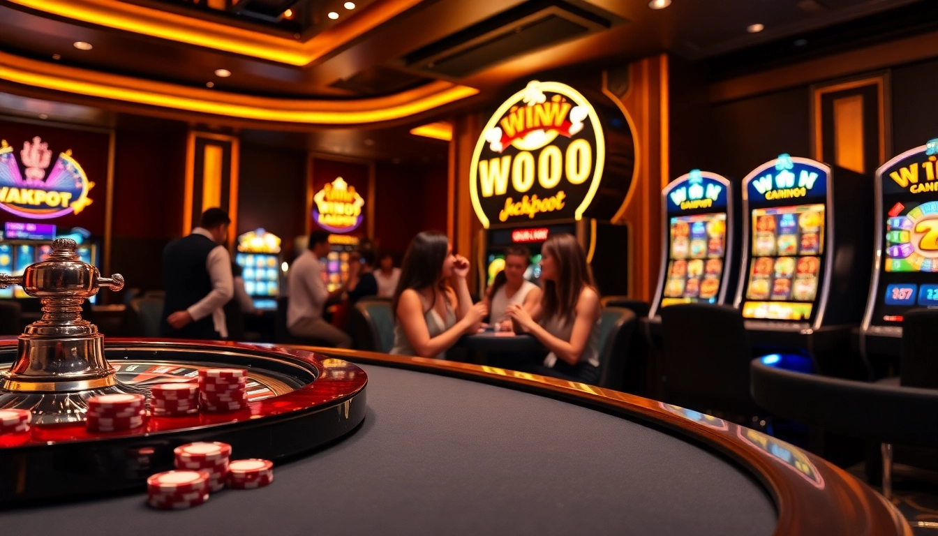 Experience the excitement of online gambling at win55win.live with vibrant casino visuals.