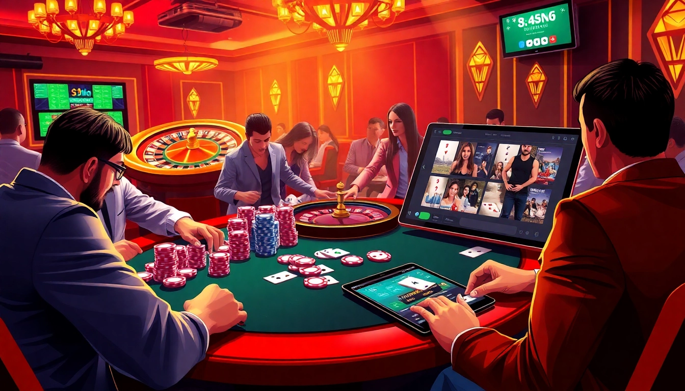 Experience thrilling gameplay at 8day.cn.com with vibrant casino visuals of poker and roulette.